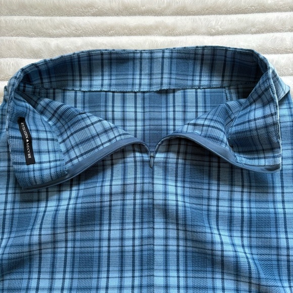 Brandy Melville A-Line Mini Skirt Blue Plaid - Picture 5 of 10